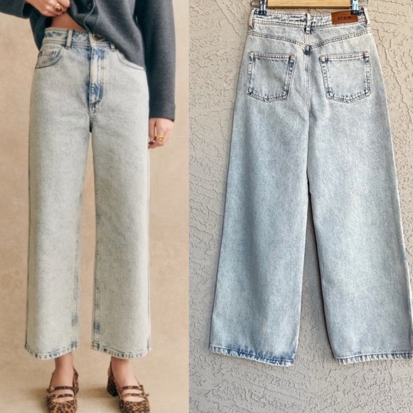 Women's Light Blue organic Sezane Jeans - Picture 1 of 6